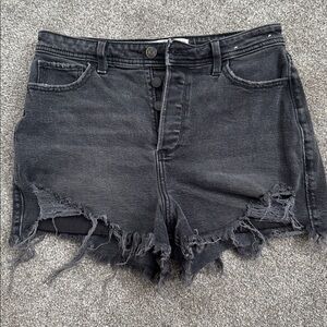 Hollister Vintage Stretch Denim Shorts in Dark Gray